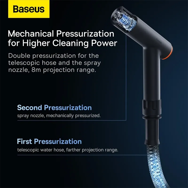 Baseus Portable Car Wash High Pressure Water Spray Gun Sprinkler Water Gun for Auto Home Garden Cleaning Car Washer Accessories