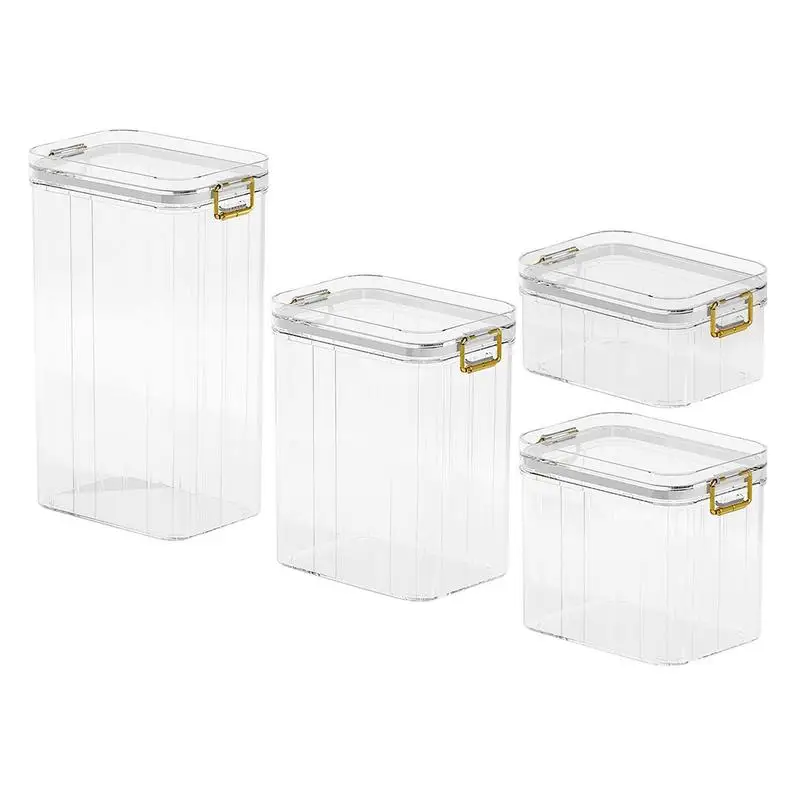 

Clear Storage Jars Stackable Nuts Storage Containers Stackable Damp-proof Clear Refillable Food Pot Storage Jar Travel Boxes