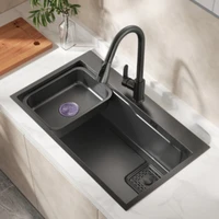 อ่างล้างหน้าแบบติดตั้งใต้เคาน์เตอร์ สแตนเลส ขนาดใหญ่ ทรงสี่เหลี่ยมผืนผ้า อ่างล้างหน้าสำหรับใช้ในบ้าน อุปกรณ์ห้องน้ำแบบเรียบง่าย 4