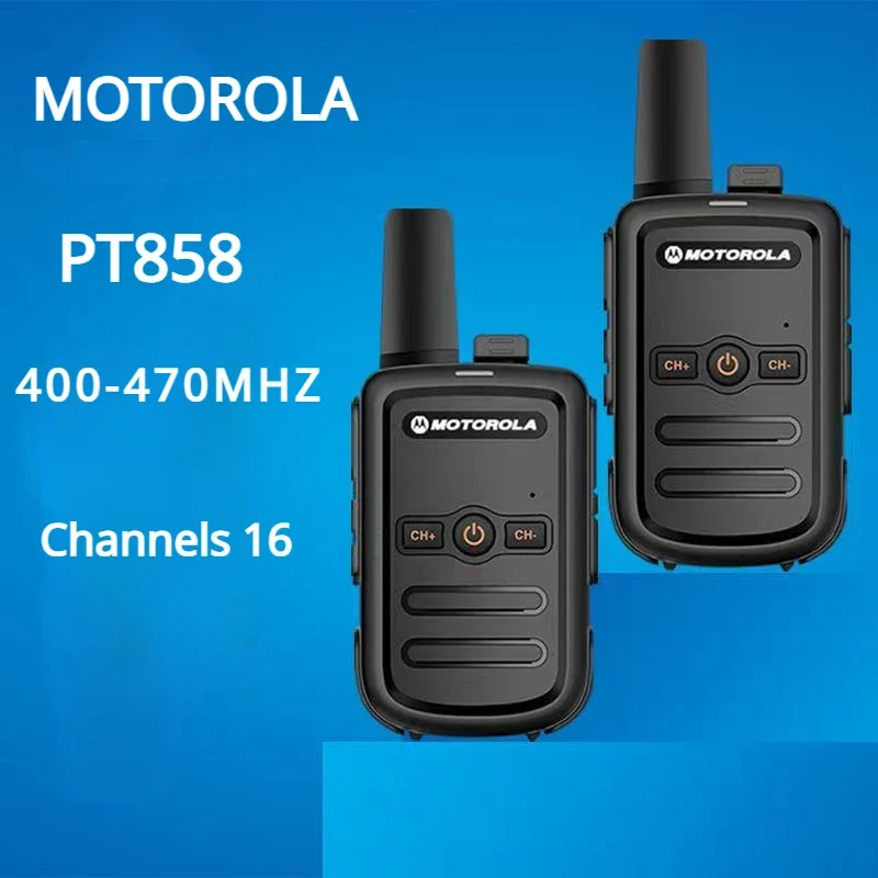 

PT858 Professional Walkie Talkie, UHF 400-470MHz, two-way radio, 16 channels, high power, loud voice, FM, outdoor camping