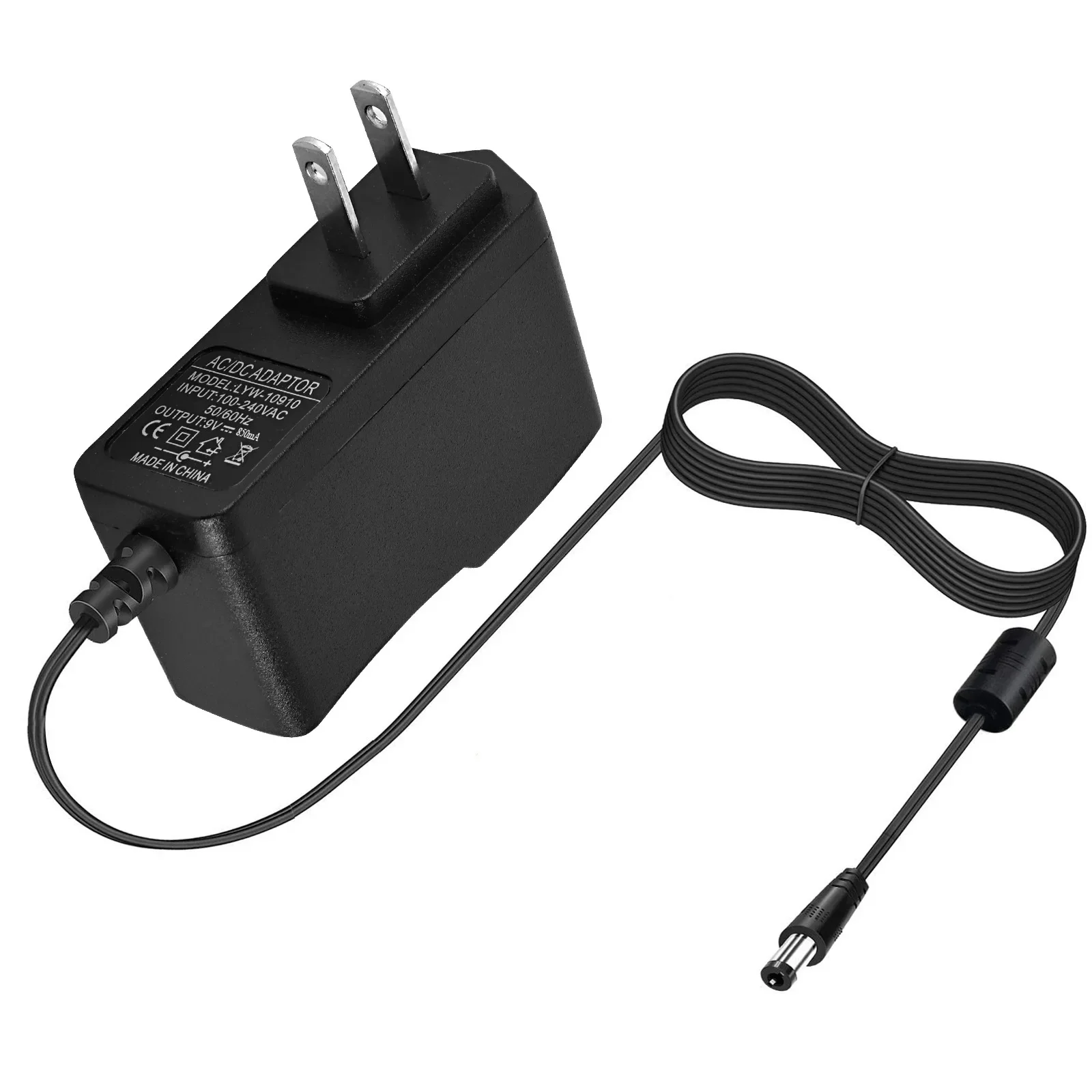 DC 9V 850mA Central Negative Guitar Effect Pedal Power Supply Adapter FREE 5 way Daisy Chain Noise Isolation Audio Cable Line