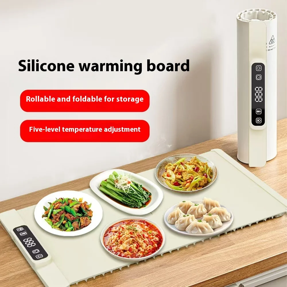 Fast Heating Food Electric Warming Tray Foldable Food Warmer Plate with Adjustable Temperature Control European standard plug
