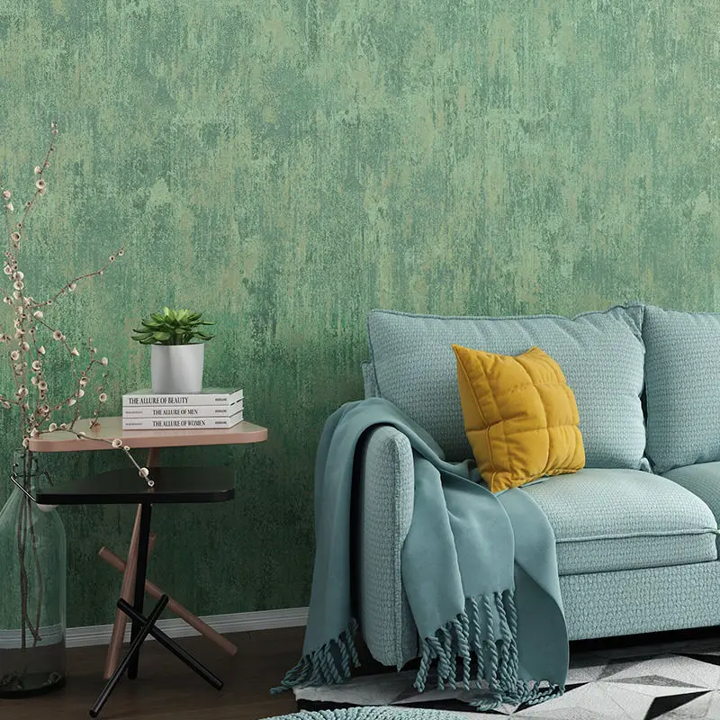 

Retro Faux Cement Wallpaper Solid Color Vintage Nostalgic Bedroom Living Room Non-Woven Cafe Industrial Wallpaper