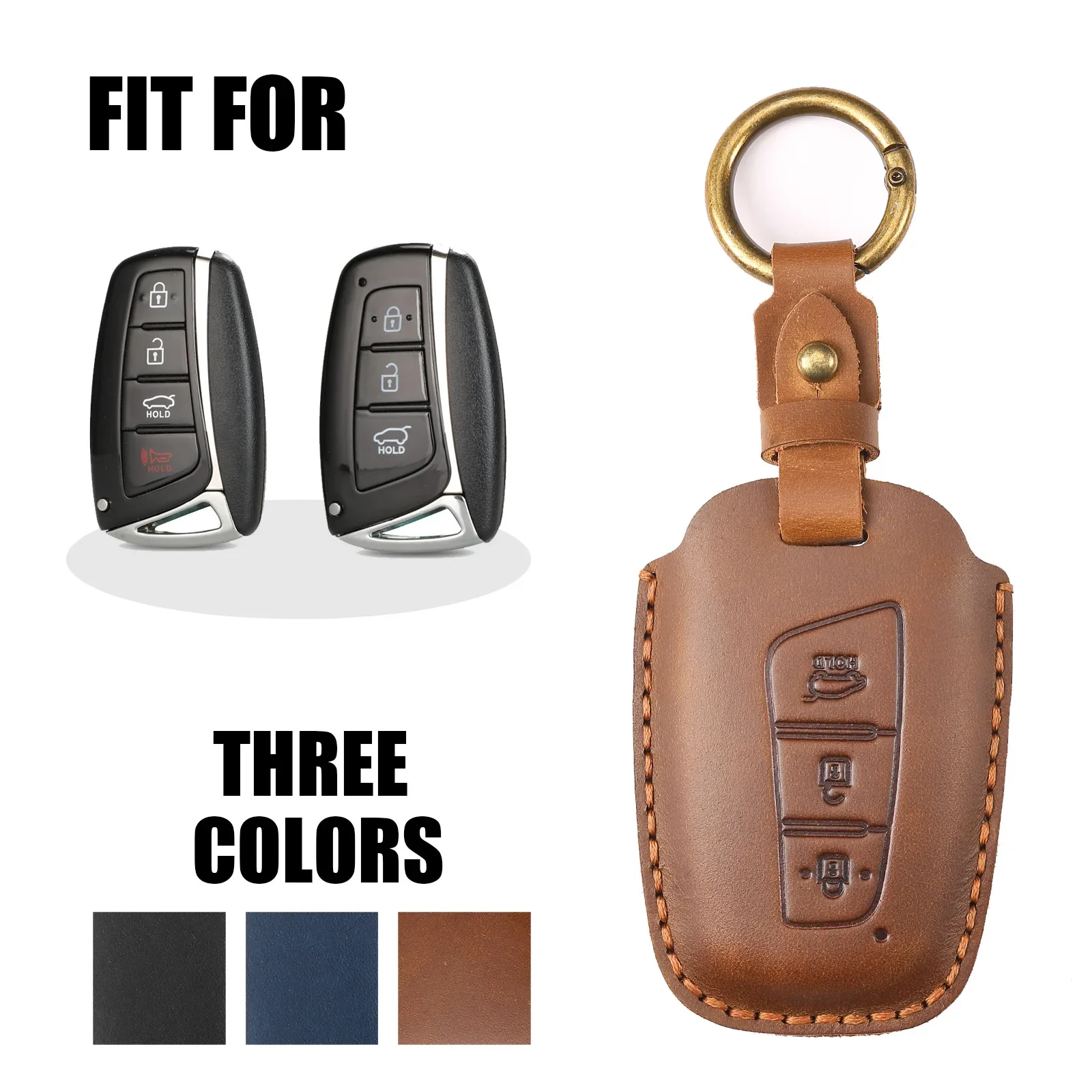 Handmade Leather Car Key Case Holder