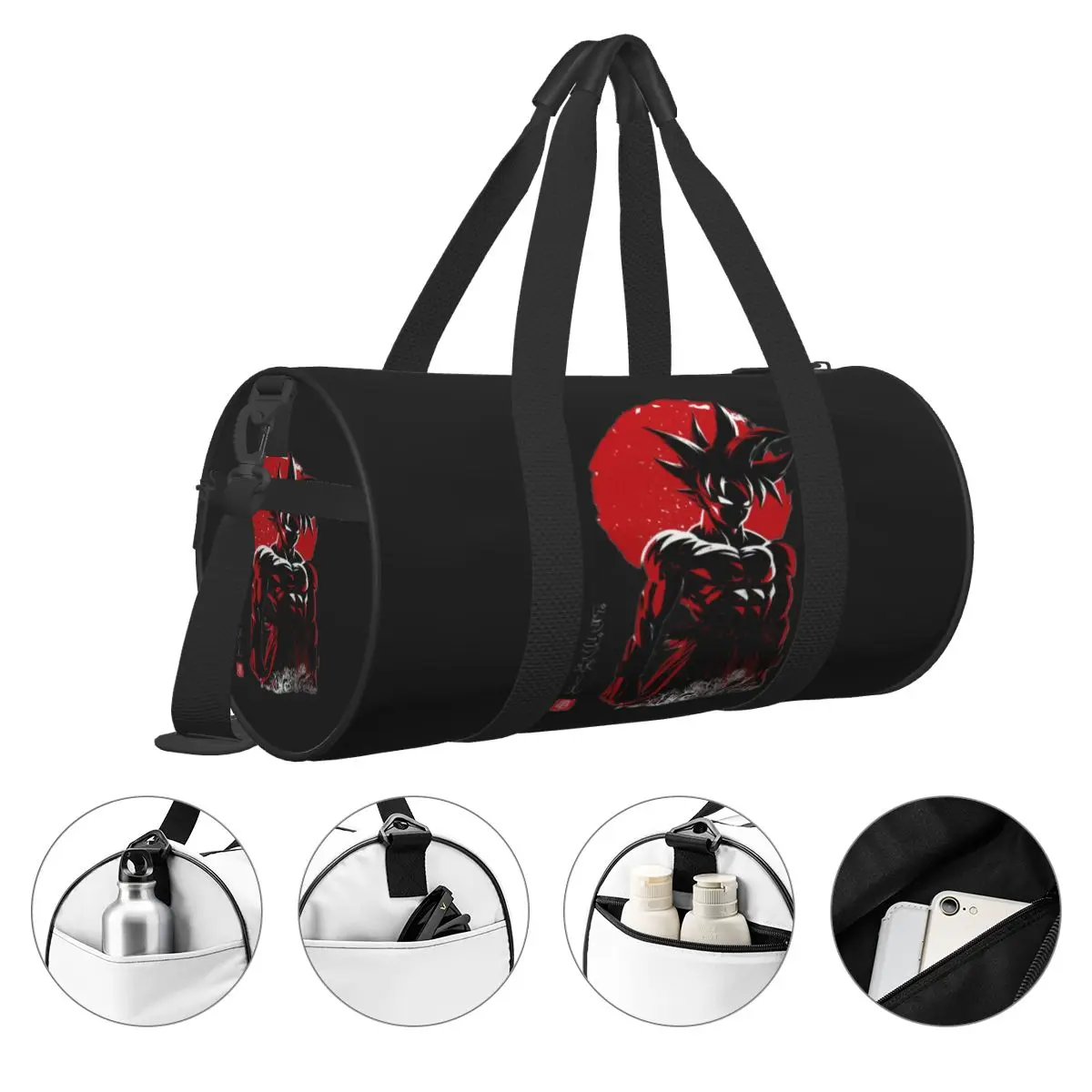 Anime Dragon Bodybuilding Sport Bags Manga Japan Cool with Shoes Gym Bag Outdoor Men Women Design Handbag Travel Fun Fitness Bag