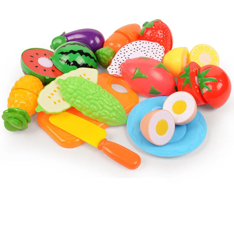 Children Simulation Kitchen Toys Set Pretend Play Fruit Vegetable Pizza Cutting Early Education Toys for Kids Play House Game images - 6