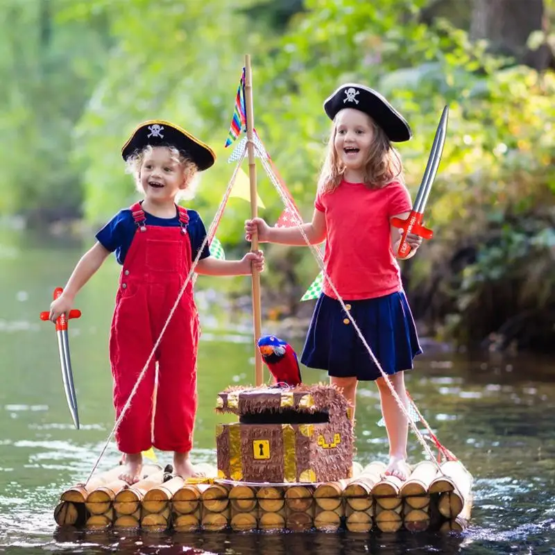 Inflatable Pirate Sabers Fun Summer Pool Water Toy Kids Sabers For Boys Girls Cosplay Accessories Pirate Party Decorations Boys
