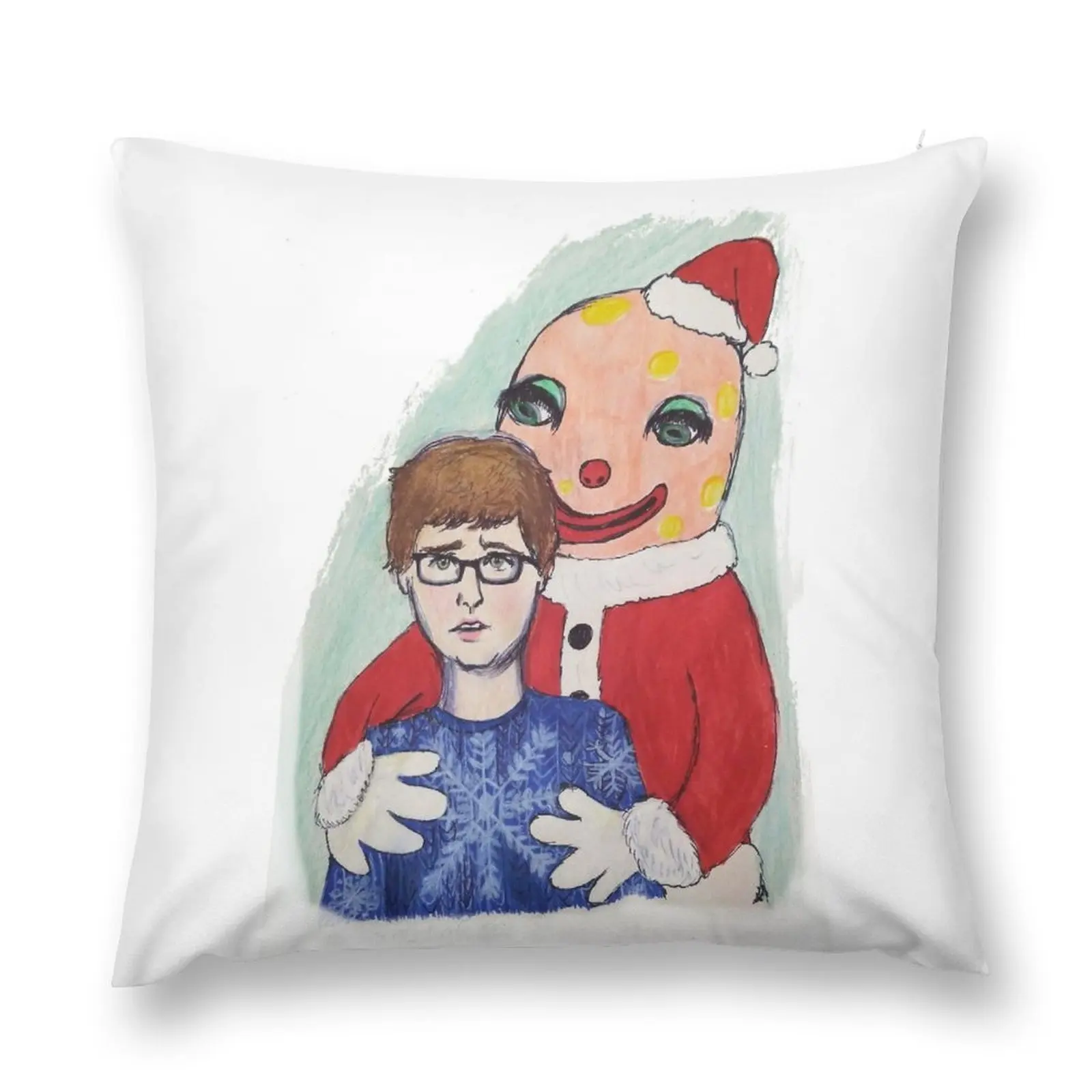 

Glenn and Santa Blobby Throw Pillow autumn decoration Ornamental Pillow