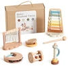 Kids Wooden Montessori Instruments Baby Early Musical Educational Games Interactive Toy Newborn Cloud Design Instrument Set Gift 1