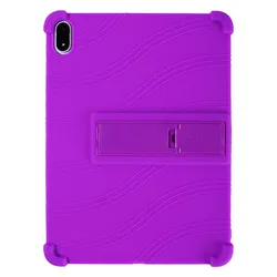 Enhanced Soft Silicone Shockproof Case with Stand Holder - Anti - Crack Protective Cover for OnePlus Pad 2 Pro (PURPLE)