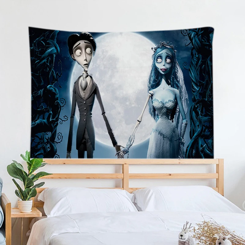 

Anime Funny Tapestry for Bedroom Decoration C-corpse Bride Room Decorations Photo Paper on the Wall Decor Tapestries Tapries