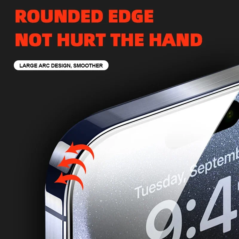 HOCE 8K Full Cover Screen Protector For iPhone 16 Pro Max 15 14 13 12 Pro Privacy Tempered Glass Anti Spy Film Deliver Mount Aid - Image 4