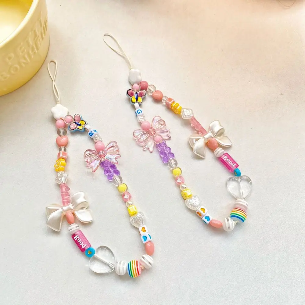 Universal Hanging Cord Handmade Women Gift Mobile Chain Lanyard Mobile Phone  Strap Phone Choker Phone Charm Rope