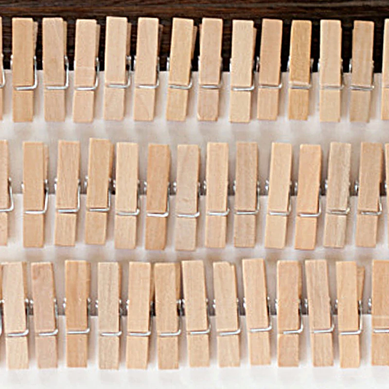 50/200pcs wooden photo clips memo paper pegs for DIY wedding party supplies
