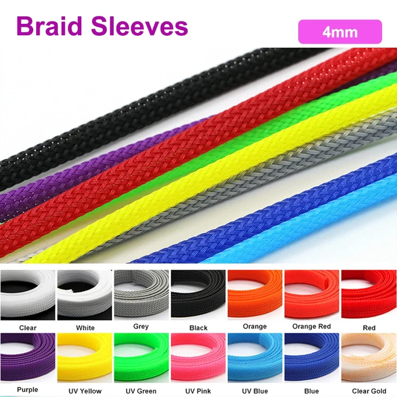 Uitbreidbaar Pet Gevlochten Kabel Bescherming Mouw Flexibele Sleeving Sheathing Draad Audio Mouw Voor Pijp Slang 10 M * 4mm Mayitr Uitbreidbaar Pet Gevlochten Kabel Bescherming Mouw Flexibele Sleeving Sheathing Draad Audio Mouw Voor Pijp Slang 10 M * 4mm Mayitr