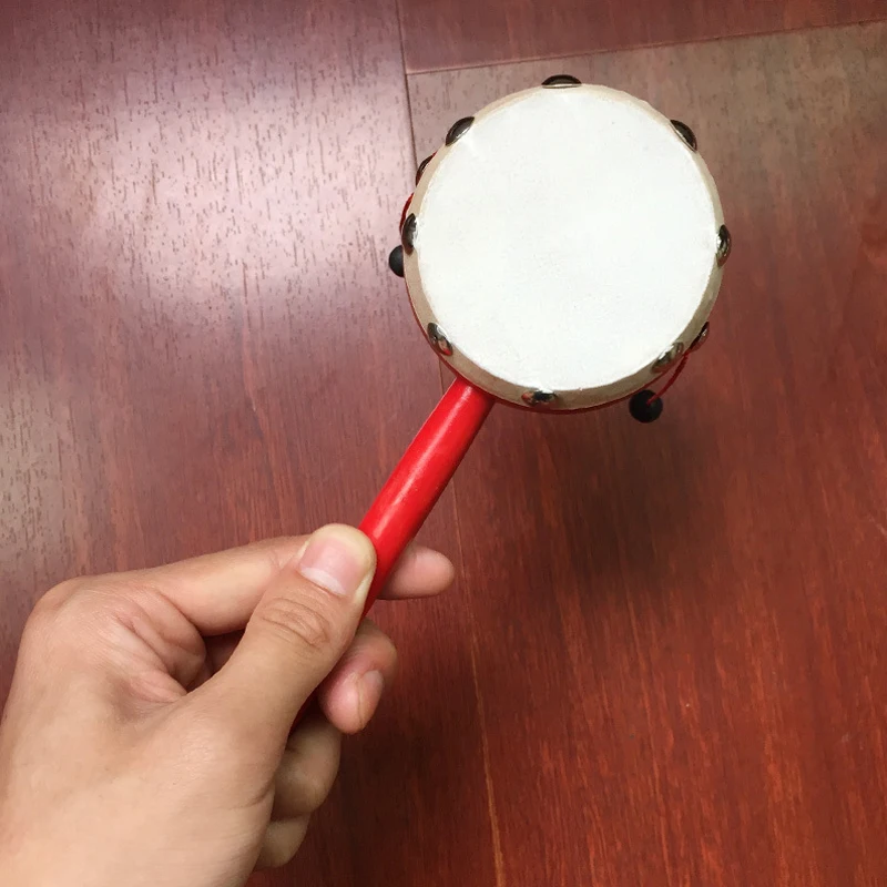 Colorful Chinese Spinning Rattle Drum Toy - Kids Party Favors & Gifts
