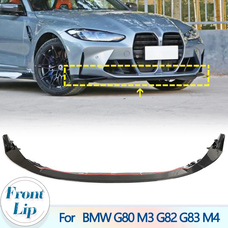 Car Front Bumper Lip For BMW G80 M3 G82 G83 M4 Sedan Coupe 2021-2023 ...