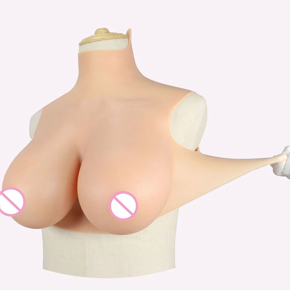 Realistic Boobs Silicone Artificial Tits Huge Chest Fake Simulated Breast for Crossdresser Shemale Prothesis Women Men Adult Toy