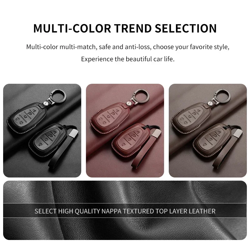 New Leather Car Remote Key Case Cover Shell for Chevrolet-Chevy Malibu Camaro Cruze Traverse Sonic Volt Bolt Equinox