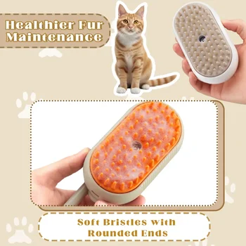 Pet Steam Brush Cat Dog Cleaning Steamy Spray Massage Beauty Comb 3 In 1 Hair Removal Grooming Supplies Pets Accessories 2