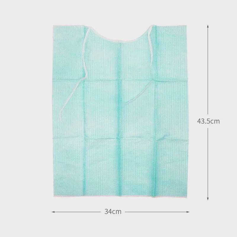 60pcs Dental Materials Dental Disposable Neckerchief Blue Medical Paper Scarf Medical Shop Towels Lacing Bibs