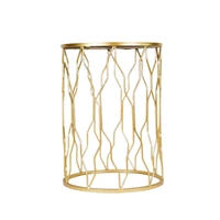Nest Gold Coffee Tables Set Modern Design Round Side End Table Luxury Golden Mirror Speaker Coffee Table 1