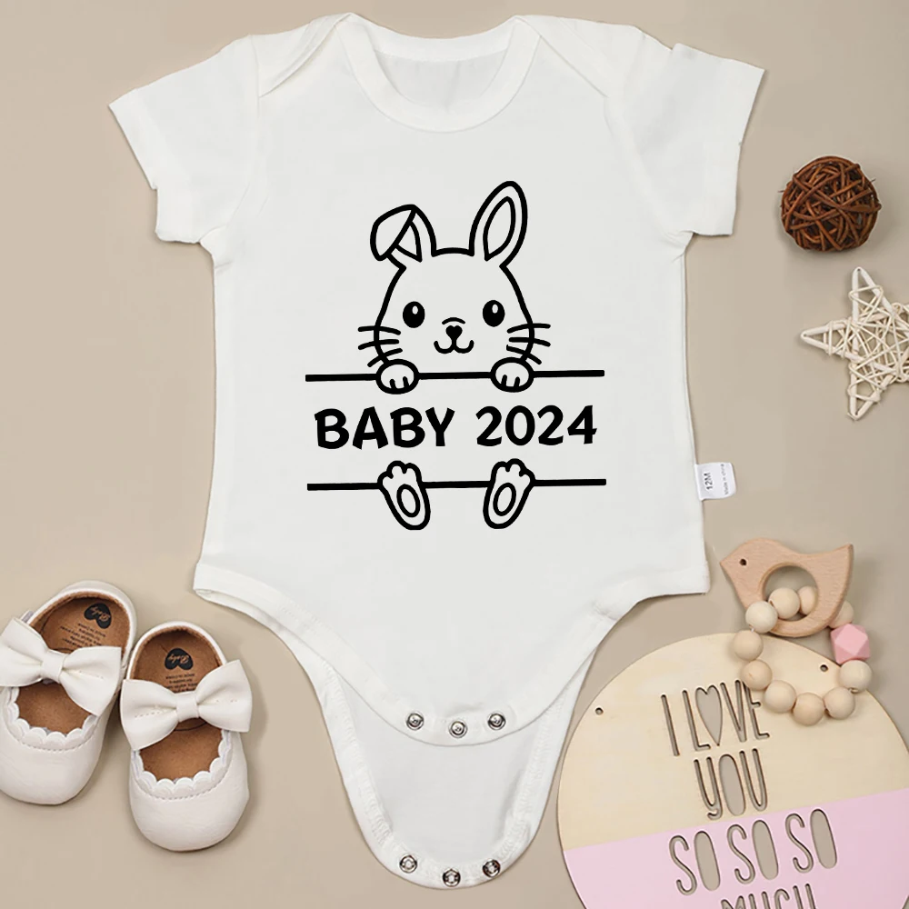 

Cute Little Rabbit Baby Girl Clothes Aesthetic Cartoon Kawaii Harajuku Toddler Jumpsuit Cotton Soft Breathable Infant Bodysuit