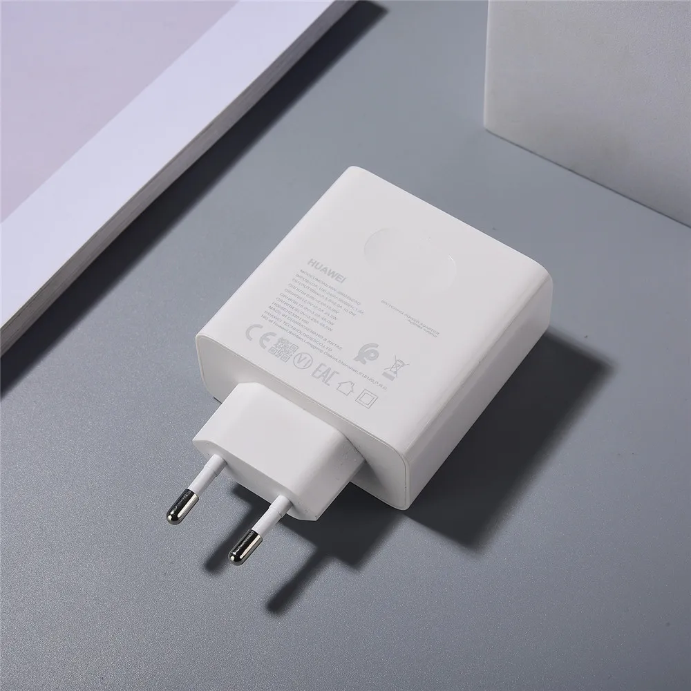 thumbnail image 1 of Cargador original HUAWEI Matebook 15 14 13 X Pro MatePad Pro/Air/11/SE 65W PD Carga rápida Adaptador UE/EE. UU. Cable tipo C de 1/1,5/2 m 6 A, 1 of 5