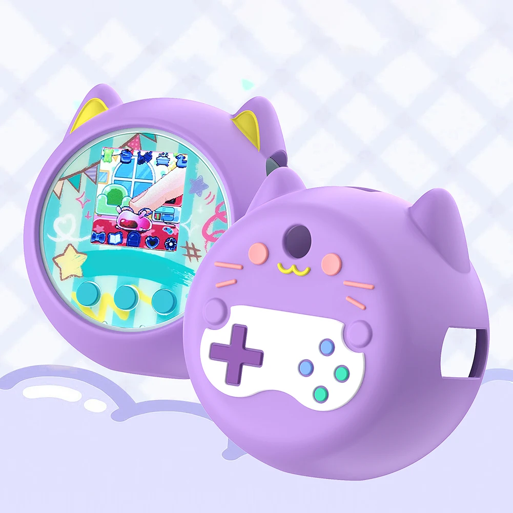 Cute Silicone Case Protective Skin Sleeve Anti-fall Silicone Protective Case with Lanyard for Punirunes Interactive Digital