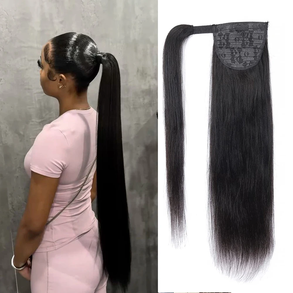 곱슬곱슬한 버마산 딥 워터 컬리 랩 어라운드 드로스트링 포니테일 인모 헤어 익스텐션 포니테일 클립인 익스텐션 포니테일