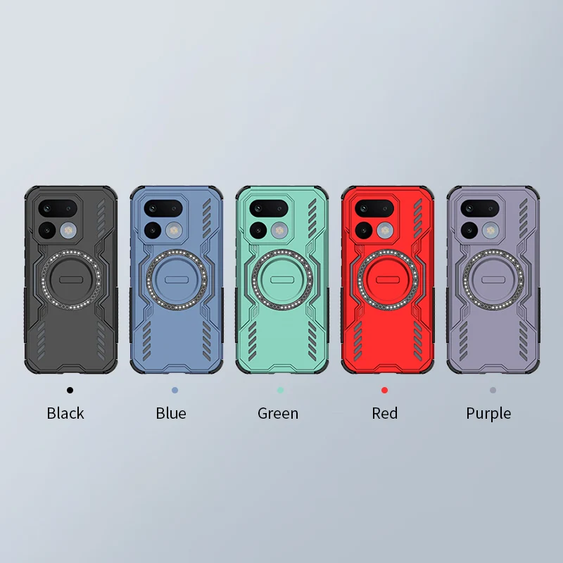 Armor Magnetic Case with Heat Dissipation and Wireless Charging - Shockproof Protective Shell