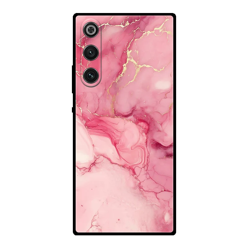 Marble Soft Matte Silicone Back Cover with Full Coverage Protection