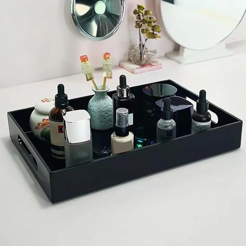 High-transparent Acrylic Tray Non-slip Multi-purpose Storage Solution Wide Application Versatile Tray Toiletry Organizer 아크릴 트레이 3