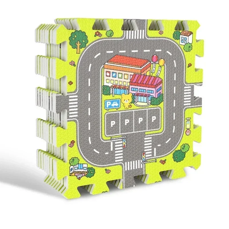 Puzzle Play Mat Baby Play Mat Foam Play Mat Play Mat 9pcs/lot Baby Play Mat Children Rug Soft Floor Toys Road Traffic Soft Floor Home Decor EVA Kids Foam Puzzles Kids Carpet Playmat