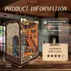 New Wooden Diy Handmade Bookend Book Nook Insert Shelf Caramel Dream Miniature Model Kits With Furniture Bookshelf New Year Gift 2