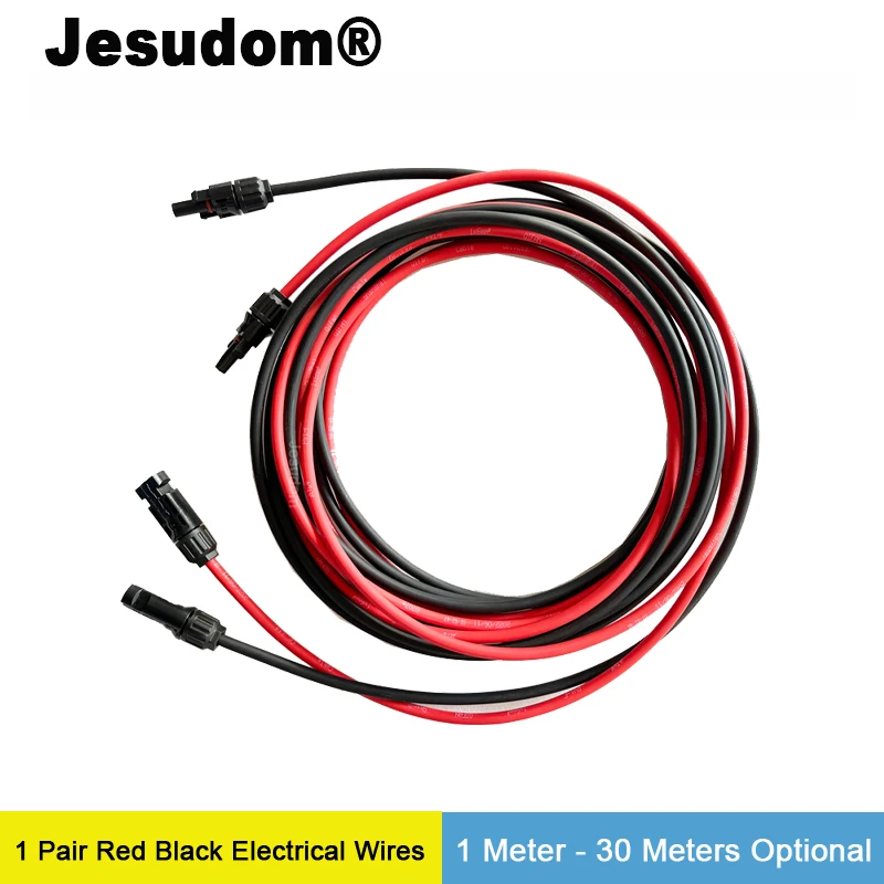 1M 30M Optional 10AWG12AWG14AWG Rubber Cable Red Black Wire With Solar
