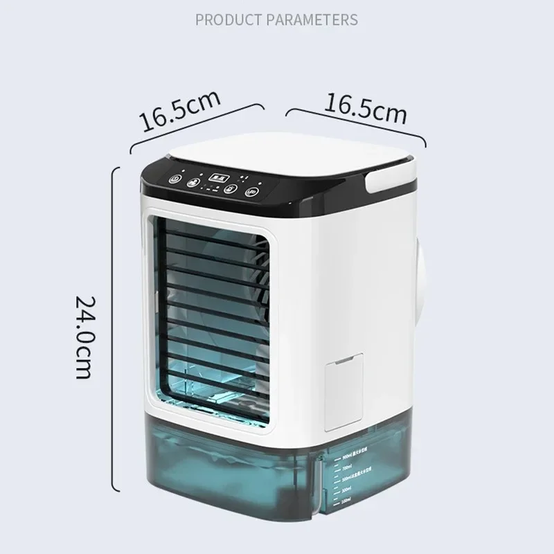 Portable Home Air Conditioner Desk Fan with Dual Ultrasonic Atomization