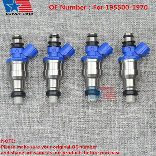 

4pcs Fuel injectors fit for DENSO 1990-1993 Mazda Miata 1.6L 195500-1970 USA