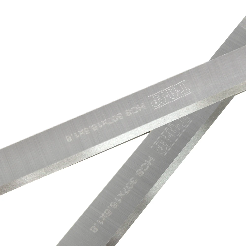 2pcs 307mm Planer Knives 307x16.5x1.8 mm HCS 2" Single Edged Thickness Planer Blades for Zubr Зубр РС-305 Woodworking Tools planer blades