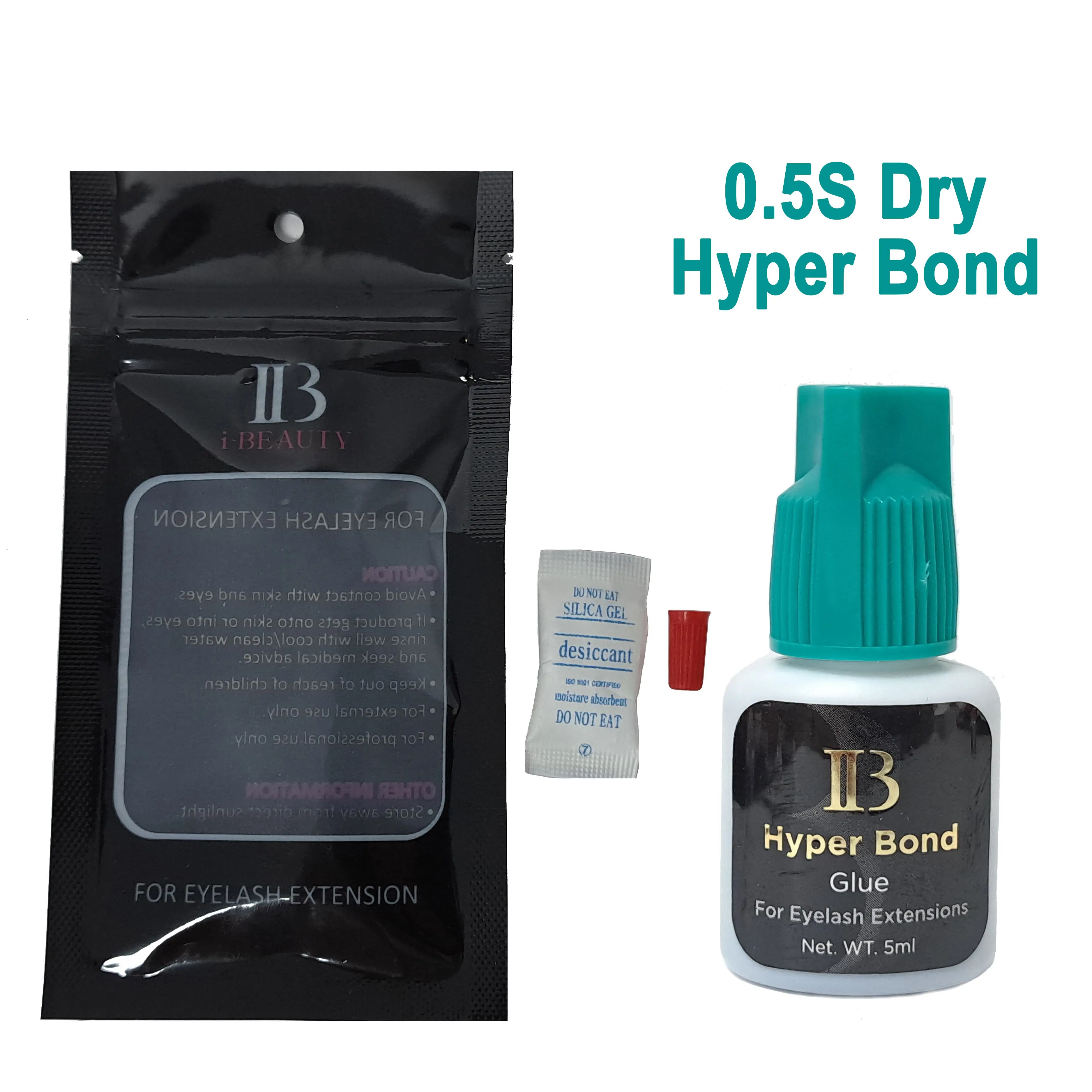 3/5/10 Bottles Hyper Bond Glue Eyelash Extension Glue 0.5s Fast Drying Original Eyelash Adhesive Cyan Cap