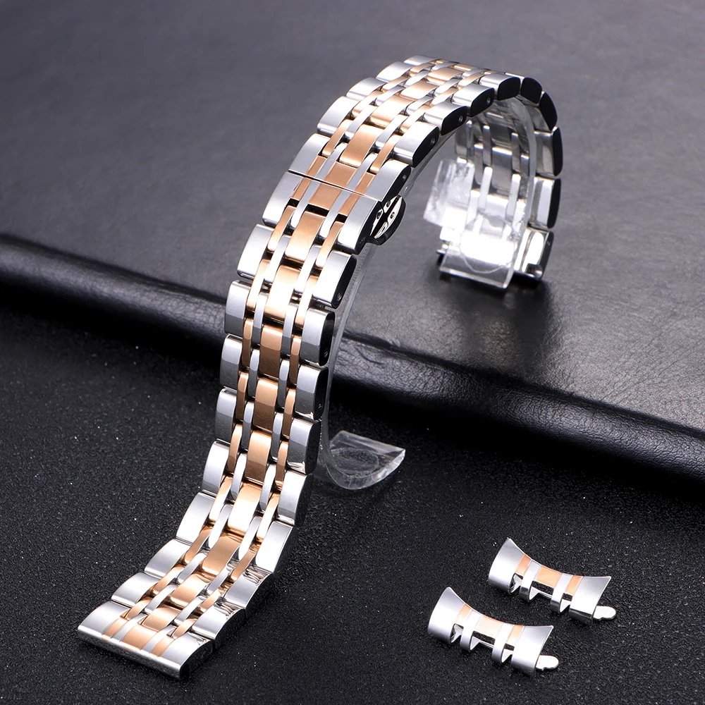 Elegant Solid Stainless Steel Watch Strap Bracelet Replacement
