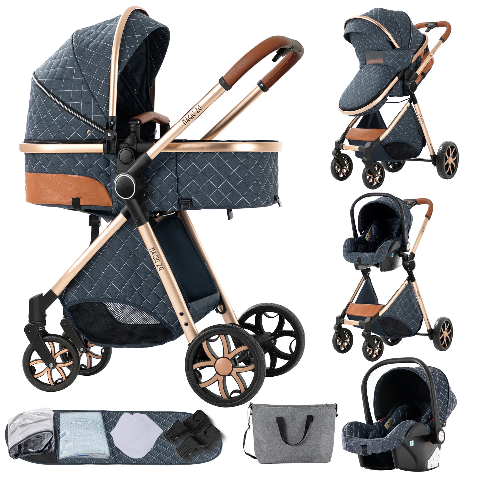 Lightweight Baby Stroller 4 in 1 1