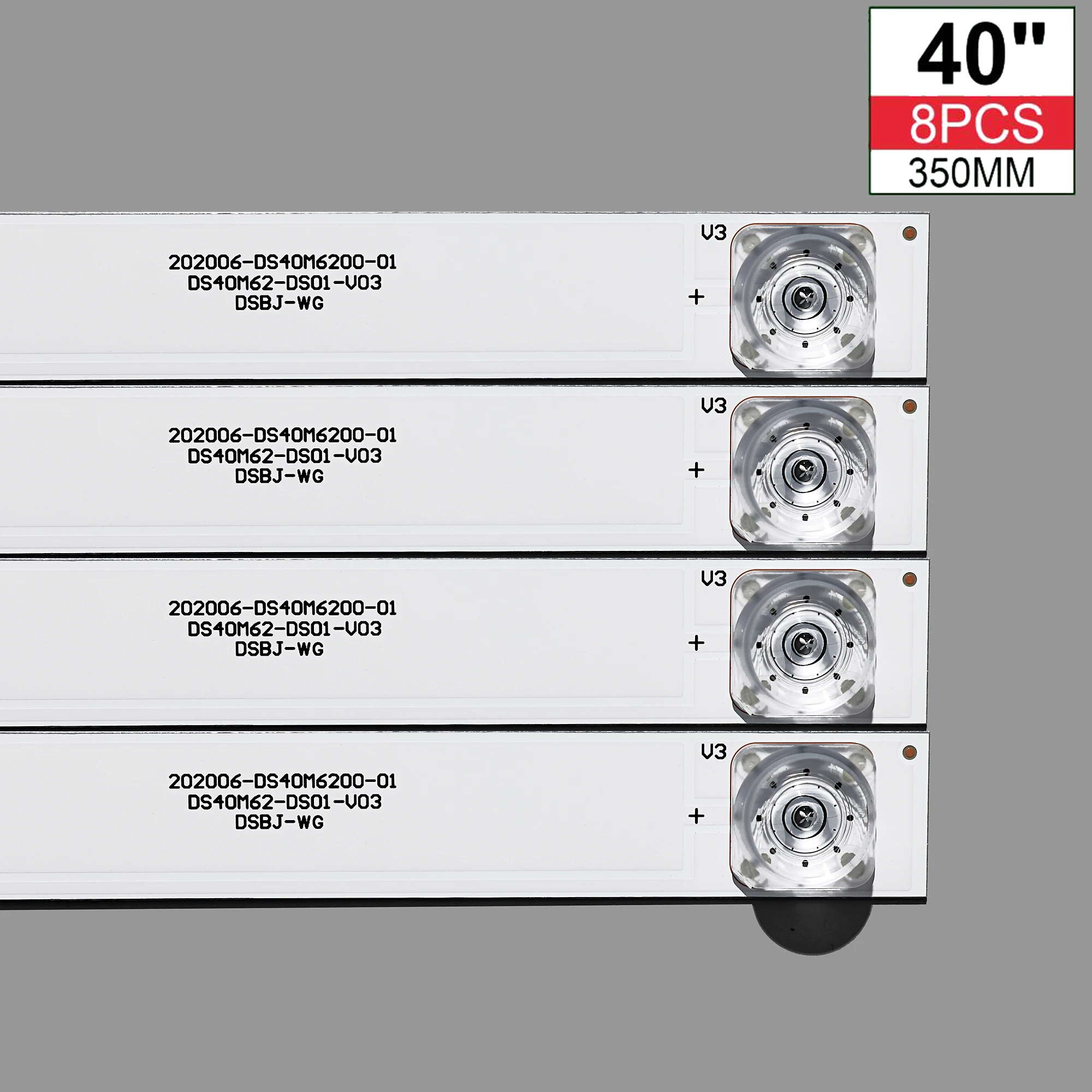 Tira retroiluminao LED tira 3 para B40C61 202006-ds40m6200-01 DS40M62-DS01-V02 v03 DSBJ-WG b40c61 40x 3v/LED