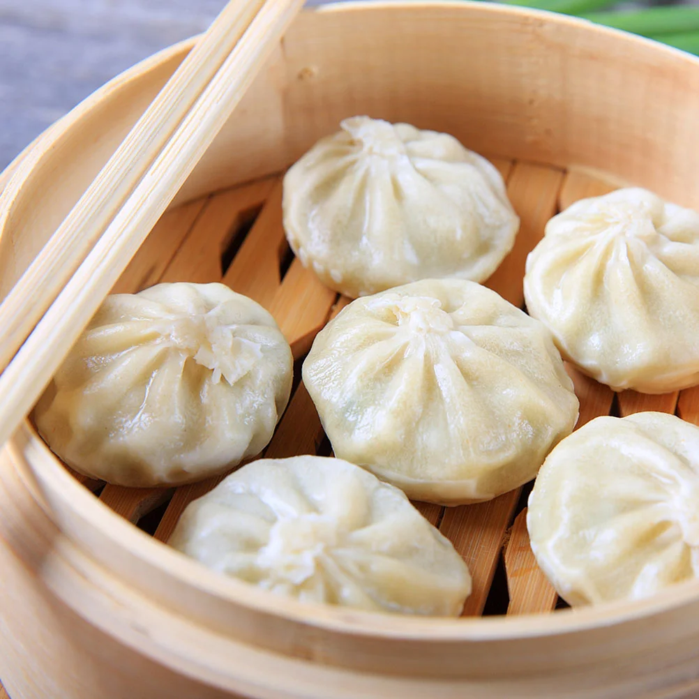 Bamboo Steamer 1 Set of Multi-function Bamboo Steamer Natural Bamboo Steaming Basket Chinese Food Steamer