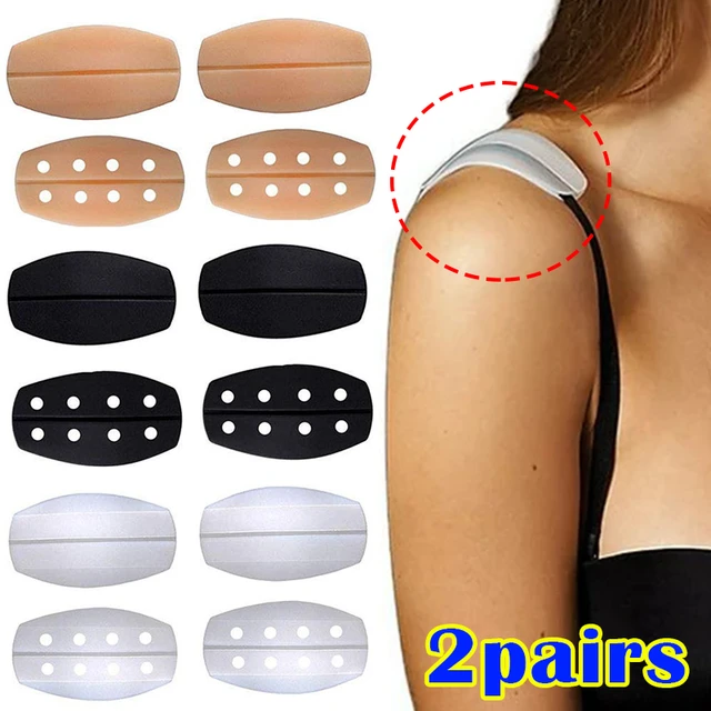 Bra Straps Cushions 4 Pairs Shoulder Protectors Pads Soft Bra Strap Holder  Silicone Shoulder Pads Non-slip Relief Pain Shoulder Pads