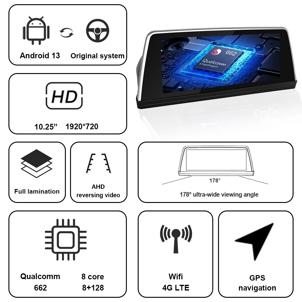  PEMP E83 Android 10 10.25 Touch Screen, Qualcomm 8