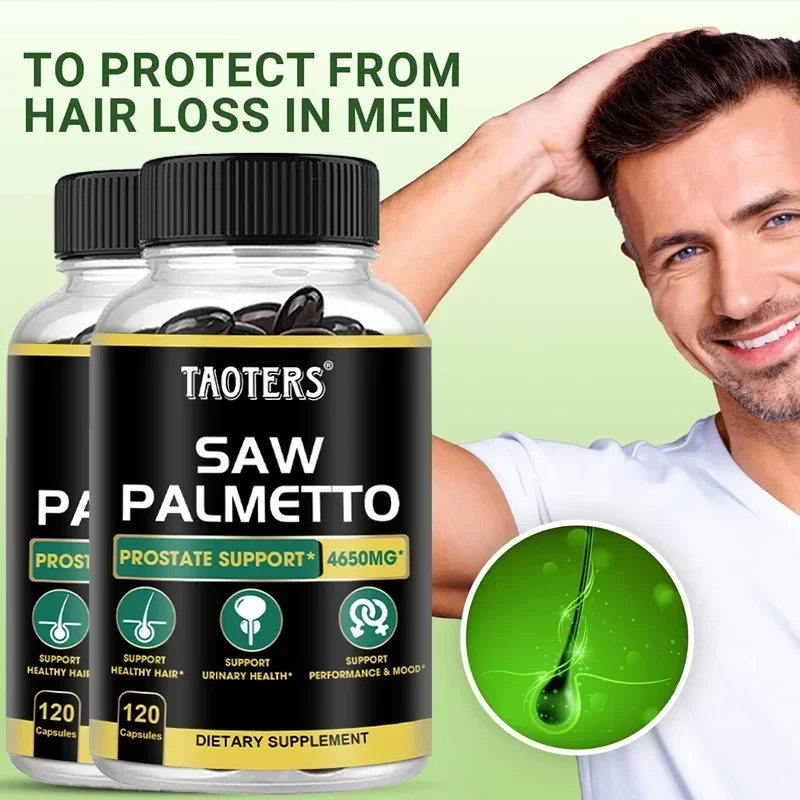 Prostate Support Saw Palmetto Supplements Reduces urinary frequency nocturia dysuria hair care urinary tract function