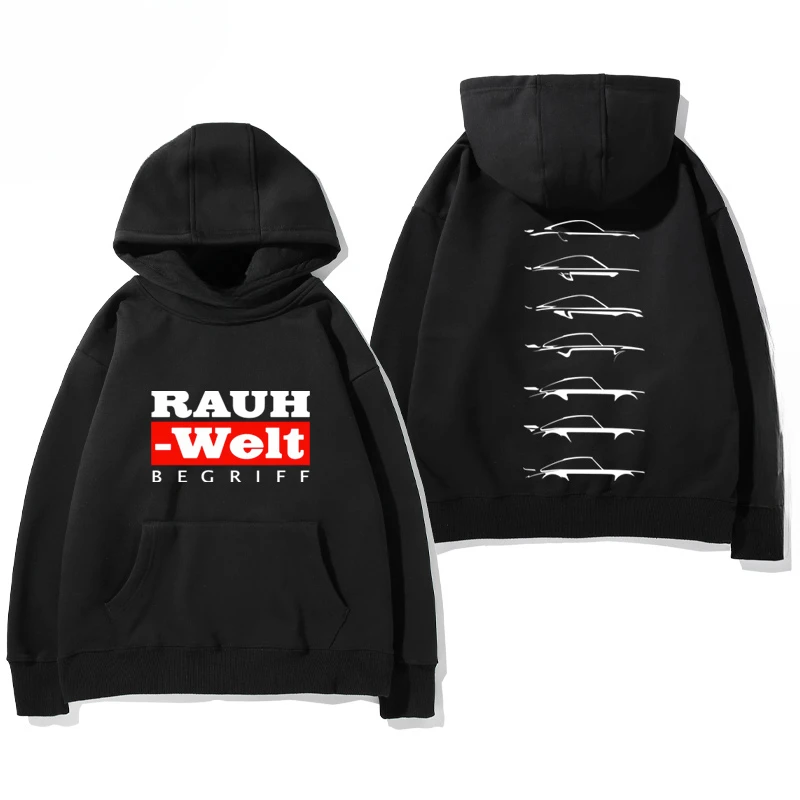 RWB Modified Car 911 Black Hooded Hoodie Men and Women of The Same Model New Autumn and Winter Casual Loose Top Clothing zip up hoodie sweatshirt jacket fleece hoodies print hoodies solid color hoodies