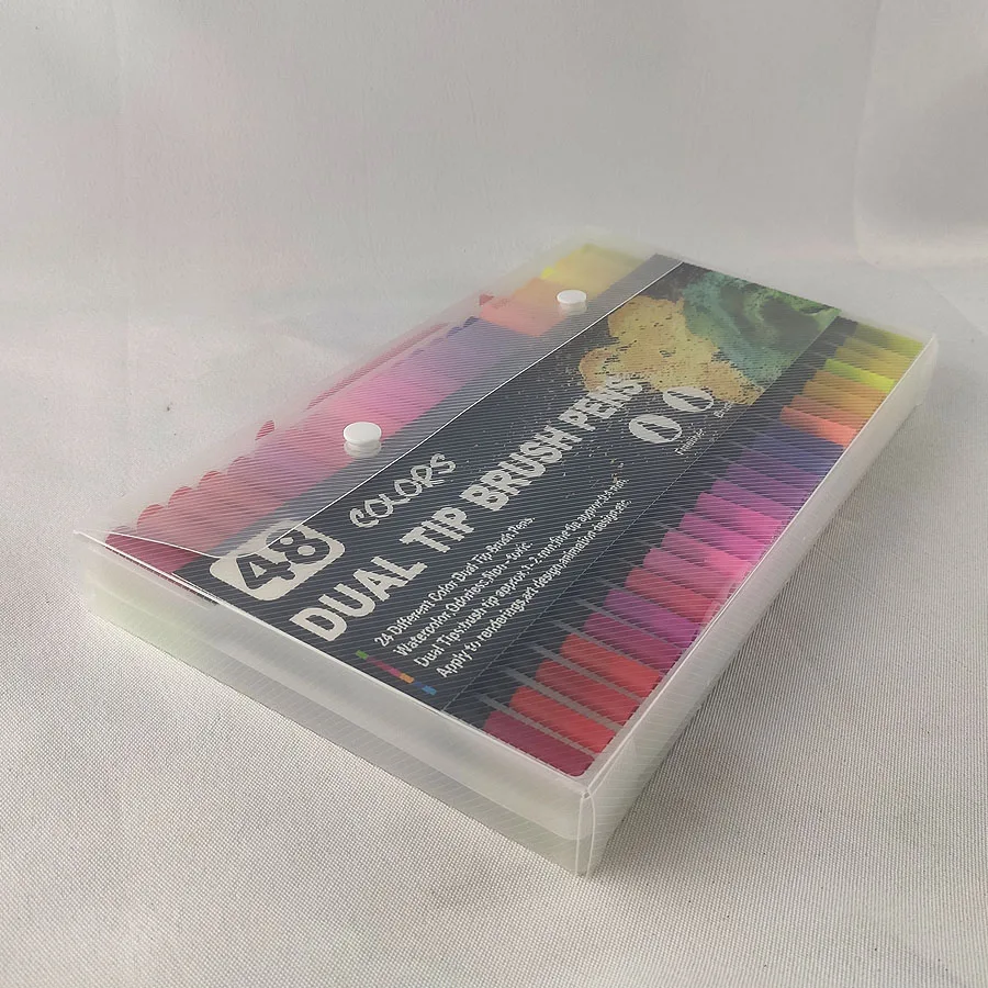 12-168 Colors Dual Brush Pens Art Markers Fineline/Brush Tip Adult /children Coloring Lettering Painting christmas gifts color marker pens markers pen marker pens marker pen art marker pens art markers