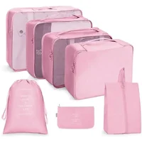 1PCS 7/Set Travel Organizer Storage Bags Suitcase Packing Cubes Cases Portable Wardrobe Luggage Clothes Shoe Pouch Fold 1